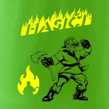 Hasič stojící - nápis hasiči - Velký nápis  na zádech