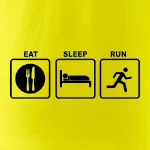 Eat sleep run čtverce