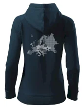 Mapa Evropy - srdce v Ukrajině