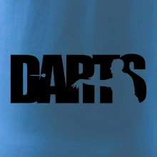 Darts - nápis se šipkařem