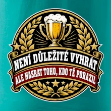 Není důležité vyhrát - pivní pohár a zlatý vavřín