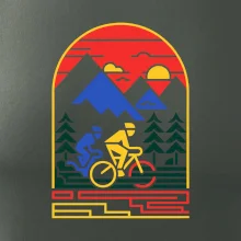 Cyklista na horách - logo