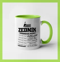 Hodinová mzda zedník