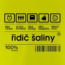 Čárový kód - řidič šaliny