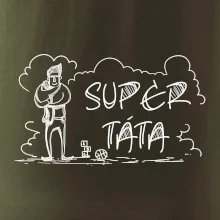 Kreslený nápis super táta