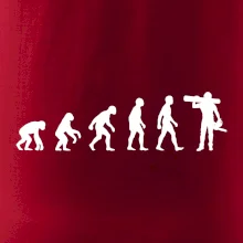 Evoluce dřevorubec - pila a kmen