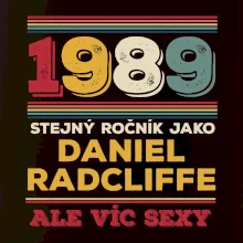 1989 stejný ročník jako Daniel Radcliffe