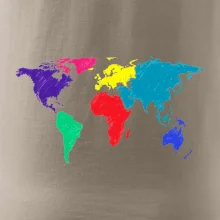 Světové kontinenty bez názvů - barevné