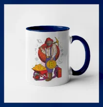 Horník těží bitcoiny