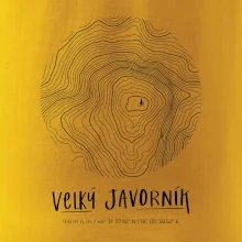 Velký Javorník - vrstevnice v kruhu