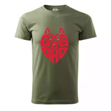 Dog dad nápis v hlavě Dog dad nápis v hlavě