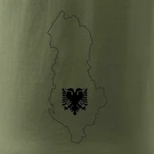 Albánie obrys mapa