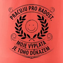 Pracuju pro radost. moje výplata je toho důkazem