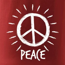 Peace symbol černobílý