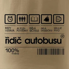 Čárový kód řidič autobusu