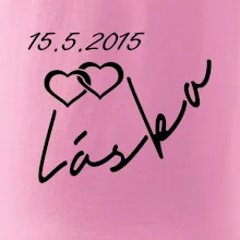 Mikina láska s datumem na rukávu