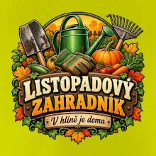 Listopadový zahradník v hlíně je doma