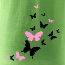 Motýli růžovo černí