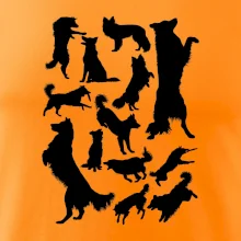 Border kolie siluety