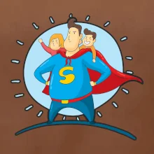 Táta superman - holka a kluk