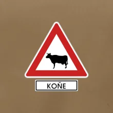 Dopravní značka - Pozor koně / kráva