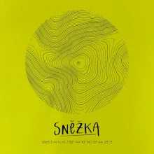 Sněžka - vrstevnice v kruhu