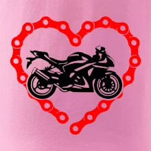 Moto srdce řetěz - silniční
