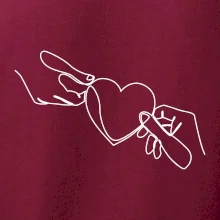 Dvě ruce a srdce jedním tahem