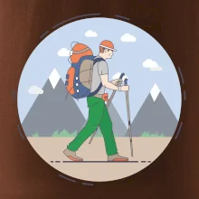 Barevný párový motiv na hory