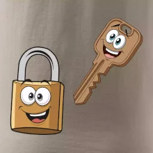 Parové triko - Zámek a klíč