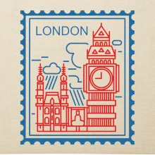 Londýn známka jednoduchá