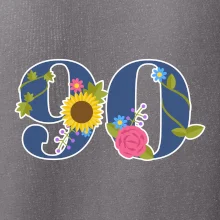 Květinové číslo kreslené - 90