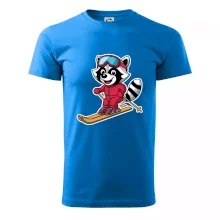 Mýval na lyžích - kreslený