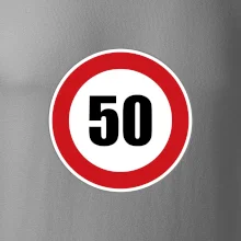 Dopravní značka - omezení rychlosti 50
