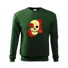 Lebka držící růži