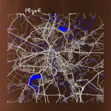 Plzeň mapa s vodními toky