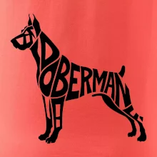 Doberman - nápis v tělě