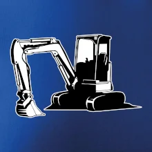 Bagr bez nápisu černobílý