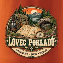 Lovec pokladů vintage horský odznak