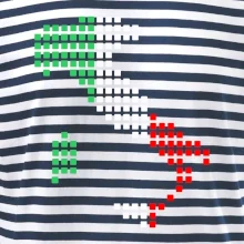 Itálie obrys vlajka