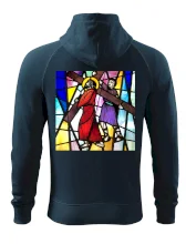 Vitráž - Ježíš a kříž