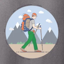 Barevný párový motiv na hory