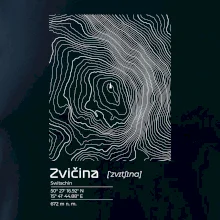 Zvičina - vrstevnice v obdélníku