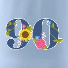 Květinové číslo kreslené - 90