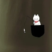 Kočka s rybou v kapse