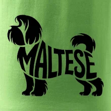 Maltézský psík nápis v těle