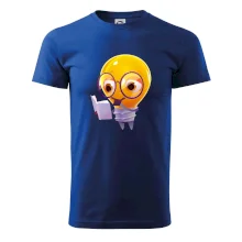 Žárovka přemýšlí nad knihou