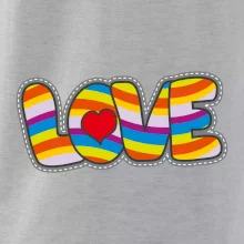 Love nápis duhový