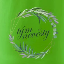 Tým nevěsty květinový kruh zelený