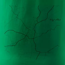 Černobílá mapa Nýrsko  340 22